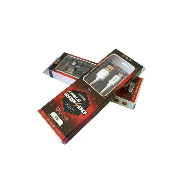 Cable USB a TIPO C ORYX 3.1A Caja Roja W2101 1M