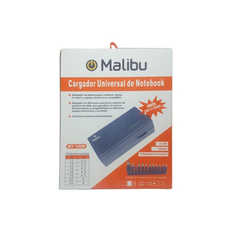 Cargador Notebook Universal MALIBU 120W