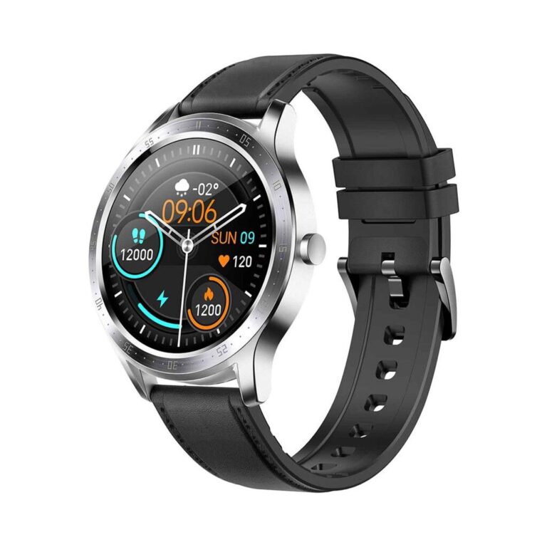Reloj Smartwatch COLMI SKY5SBLK Plateado con correa de cuero  Redondo Black