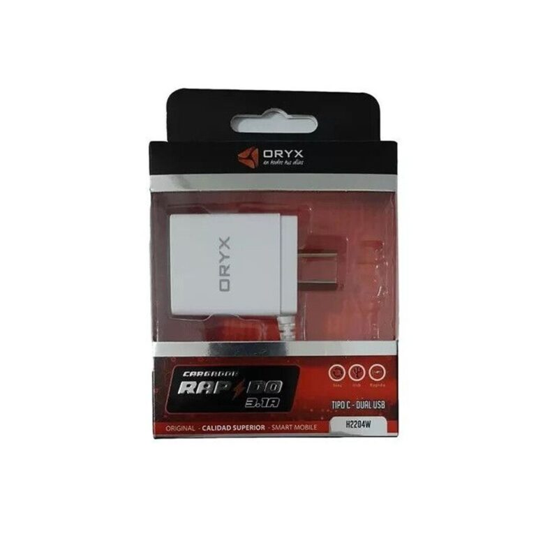 Cargador Celular TIPO C ORYX H2204W 3.1A