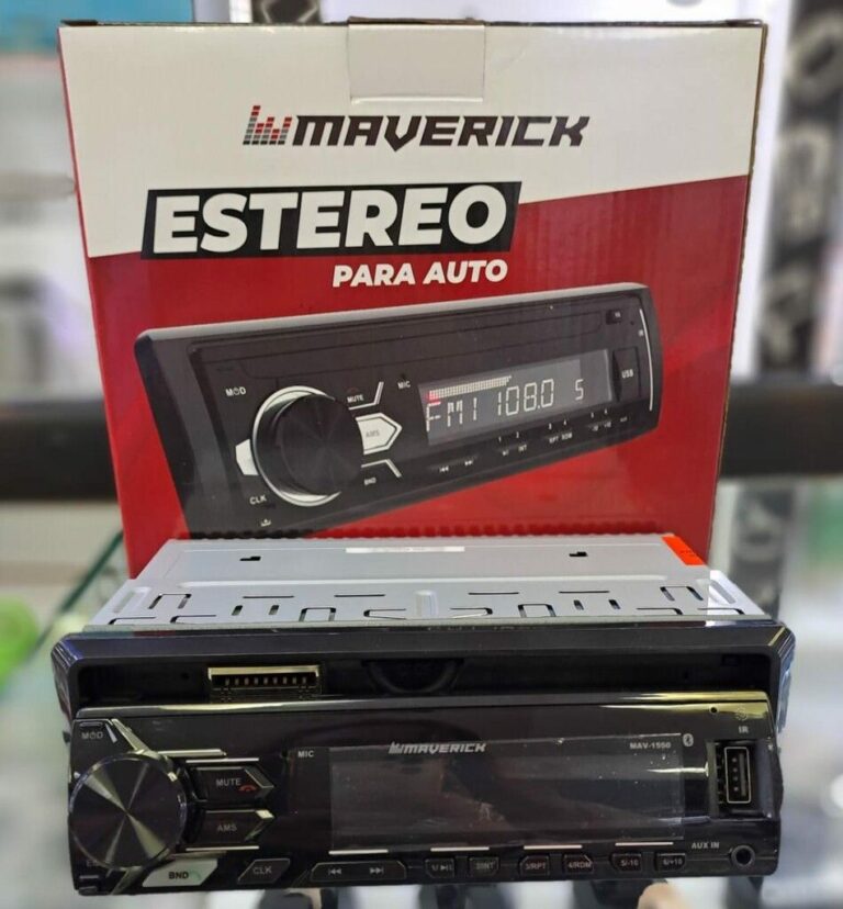 Estereo MAVERICK MAV-1550 BT 1DIN Frente Desmontable Negro