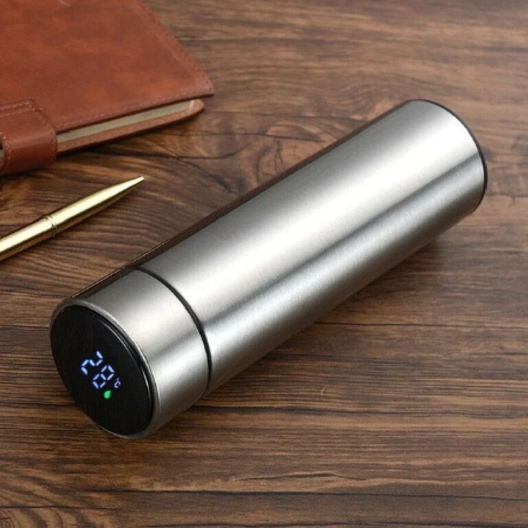Termo Con Sensor Digital Metalizado 500Ml Plateado