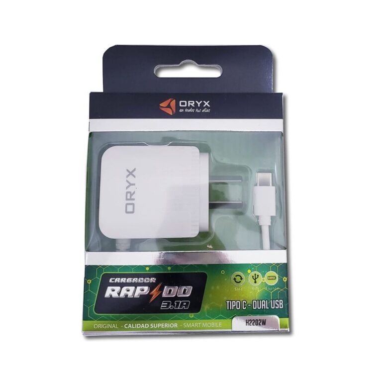 Cargador Celular TIPO C ORYX H2202W 3.1A