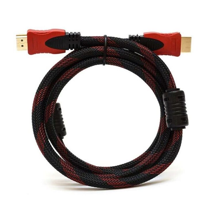 Cable HDMI 1.5mts Filtro Mallado Rojo