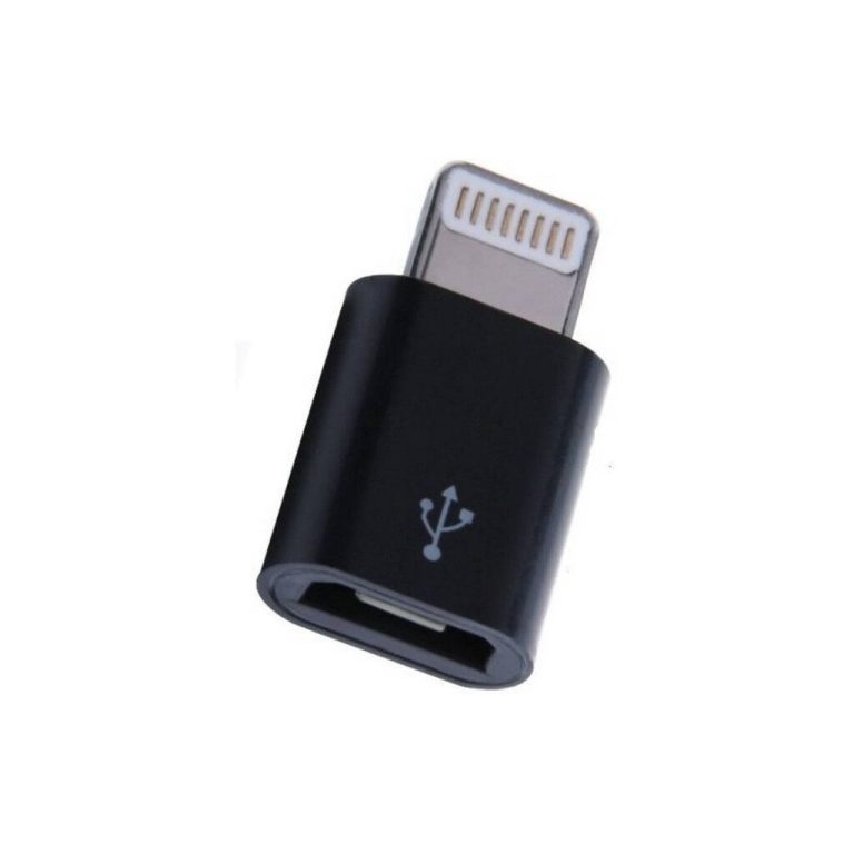OTG Iphone Lightning a V8 Negro