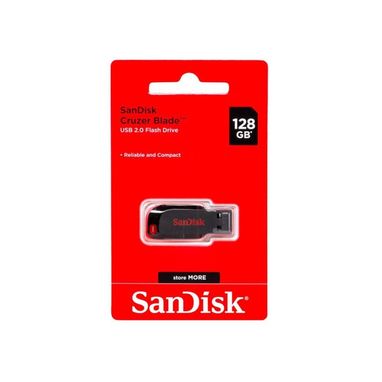 Pendrive 128GB SANDISK Cruzer Blade Negro