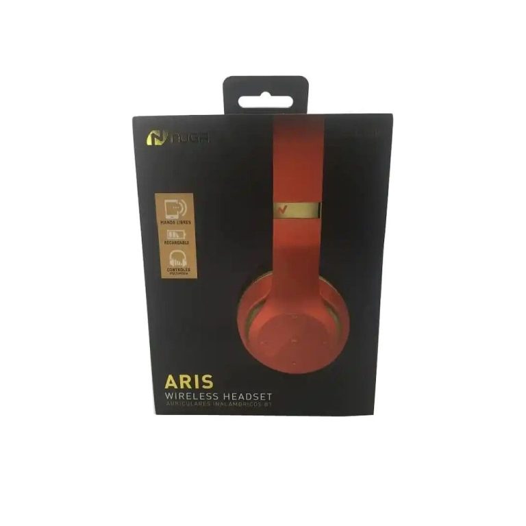 Auricular ON-EAR HeadPhone NOGA NG-A428BT Aris Rojo Aux