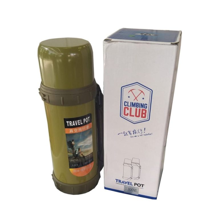 Termo TRAVEL POT Acero con Manija Verde 1.3L