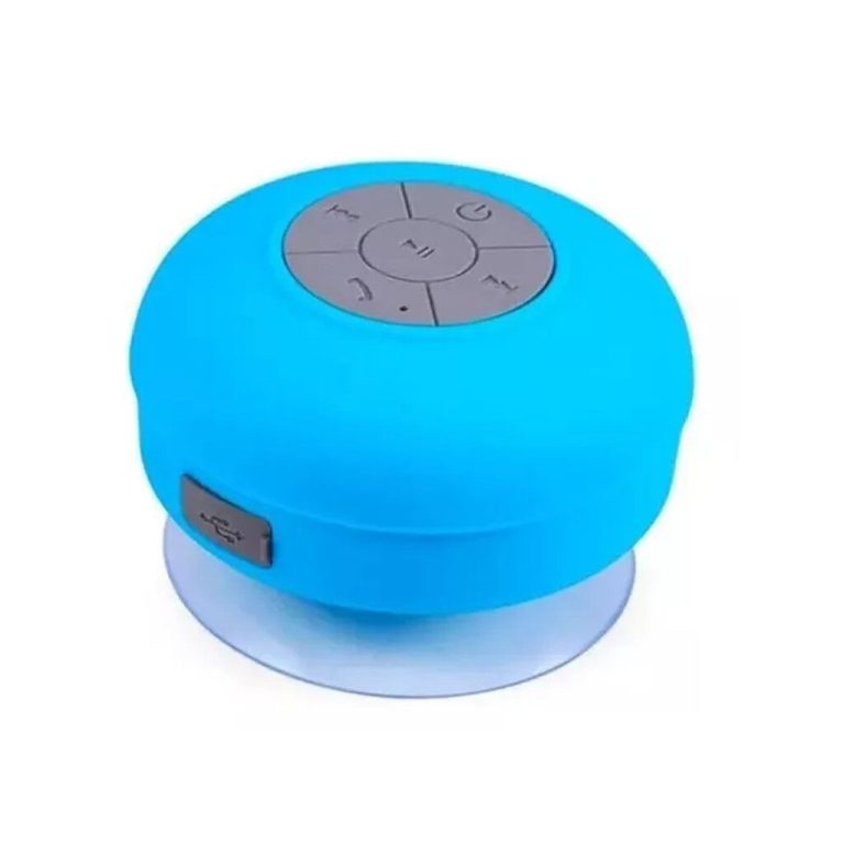 Parlante Portatil Bluetooth Para Ducha con Sopapa Celeste