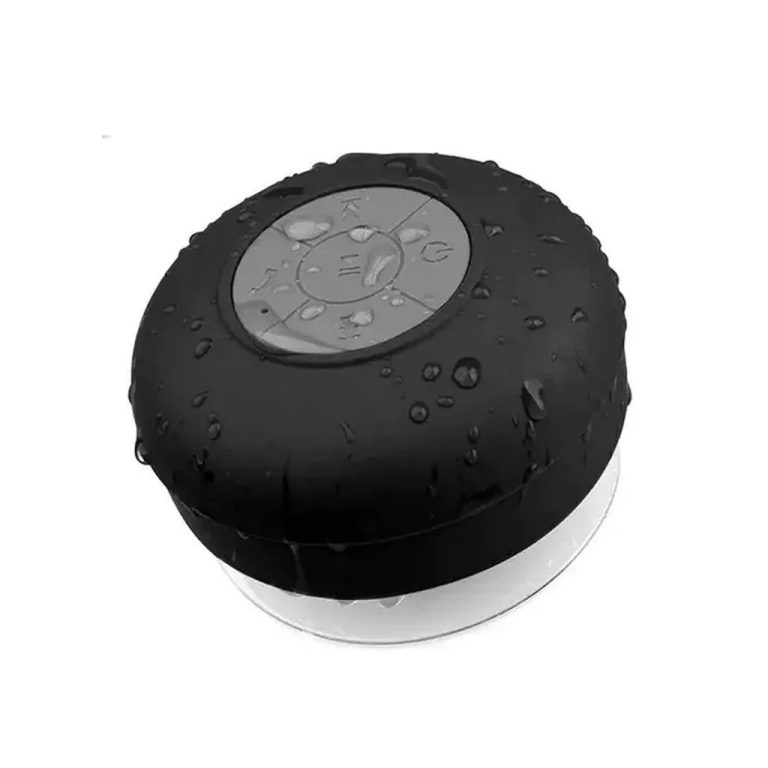 Parlante Portatil Bluetooth Para Ducha con Sopapa Negro