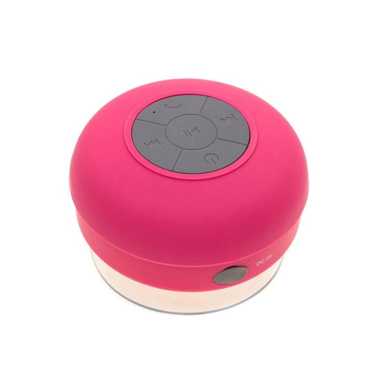 Parlante Portatil Bluetooth Para Ducha con Sopapa Rosa