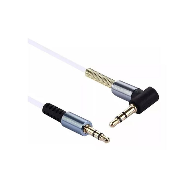 Cable Aux Plug 3.5 RESORTE sin Bolsa 1mt