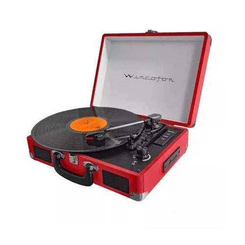 Parlantes Tocadisco Portatil WINCO W406 Rojo fyazelectronica.com