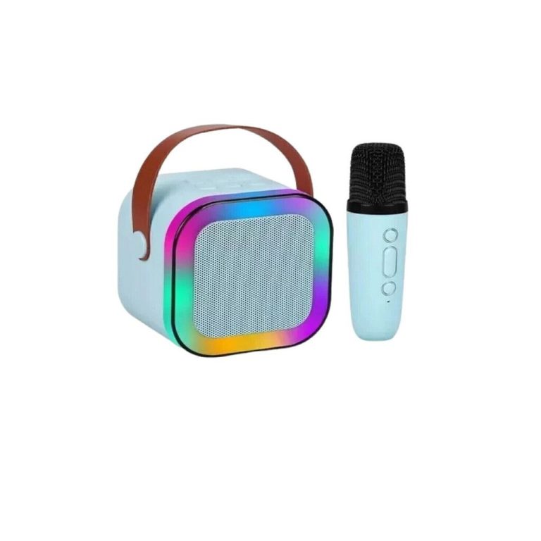 Parlante Portatil Bluetooth Mini con Microfono PA-GGK12 Celeste