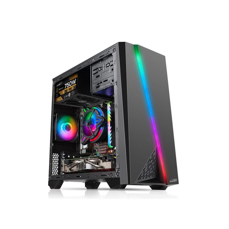 Gabinete SENTEY FS10 Rainbow Lateral Transparente