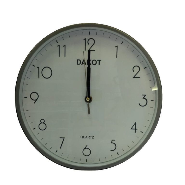 Reloj Pared DAKOT PP71 Redondo Gris con Blanco