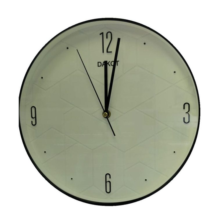 Reloj Pared DAKOT PP61 Redondo Negro con Blanco