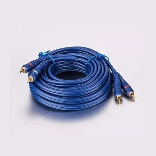 Car Audio Cable RCA 5mts MAVERICK Mallado Azul fyazelectronica.com