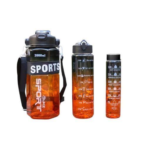 Bazar Botella Deportiva 3 en 1 SPORT Motivacional Negro fyazelectronica.com