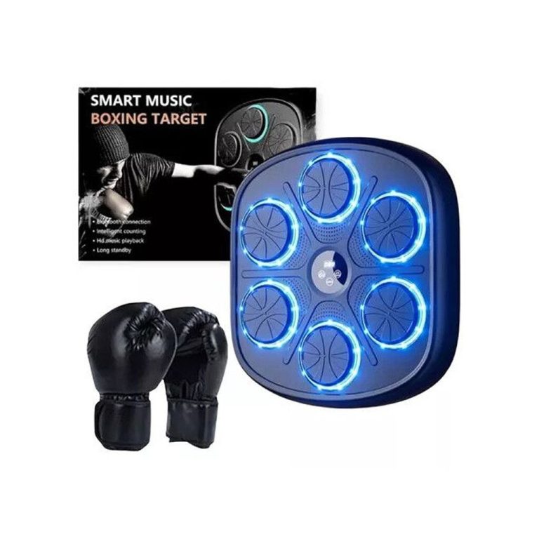 Set Maquina de Boxeo con Luz y Parlante Bluetooth B03 Negro
