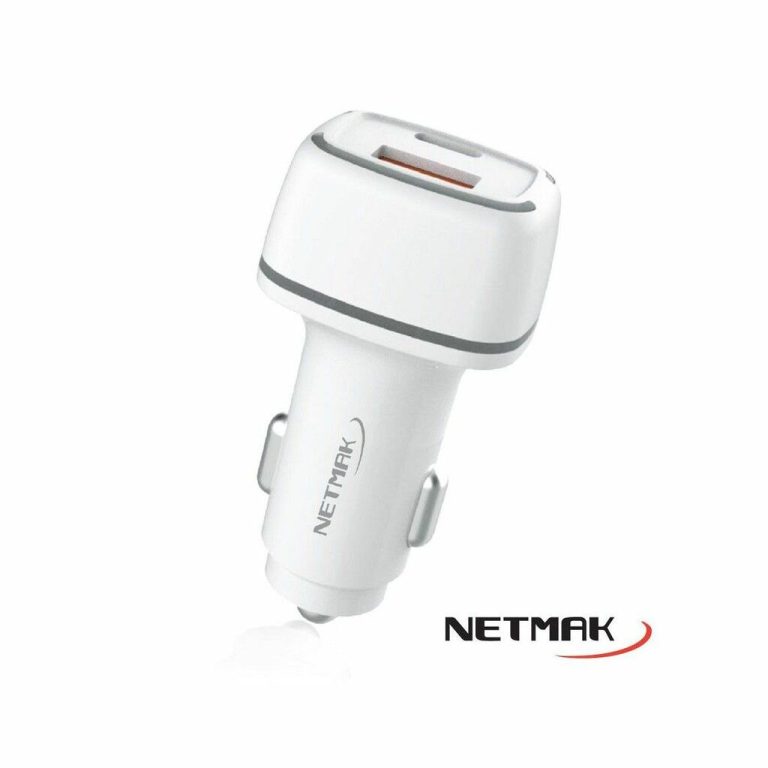Cargador Auto Doble TipoC-USB NETMAK NM-UCC6 3.1A 12V