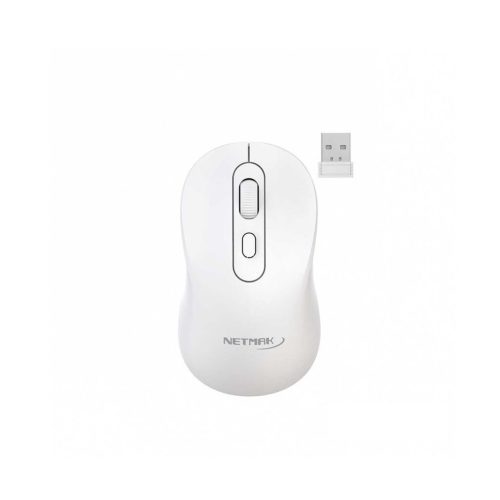 Informatica Mouse  Inalambrico NETMAK NM-W640 Recargable Blanco fyazelectronica.com