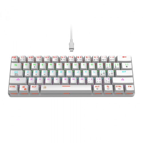 Teclado USB GAMER Mecanico Netmak NM-DOMINATE 60% Blanco