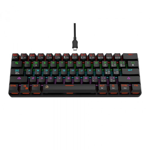 Teclado USB GAMER Mecanico Netmak NM-DOMINATE 60% Negro