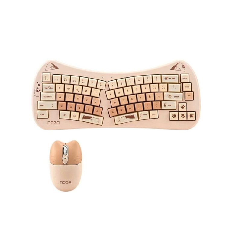 Kit Combo Teclado y Mouse Inalambrico Noga NKB-6600 Beige