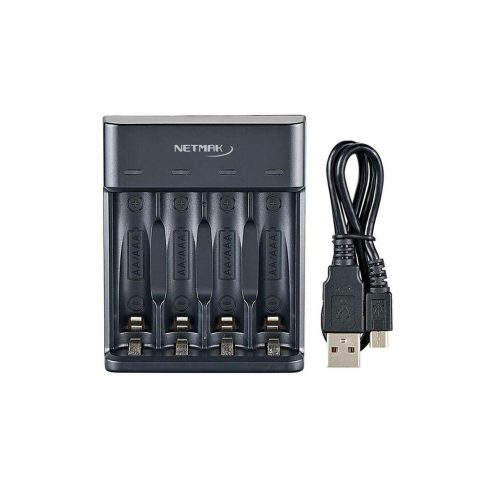 Cargador de Pilas Netmak NM-CH4 AA/AAA