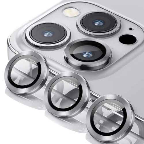 Protector Individual de Camara Vidrio Iphone 15 SIlver