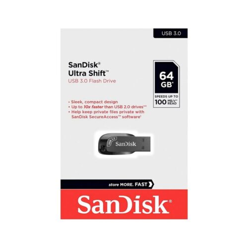 Pendrive 64GB SANDISK Ultra Shift Negro 3.2