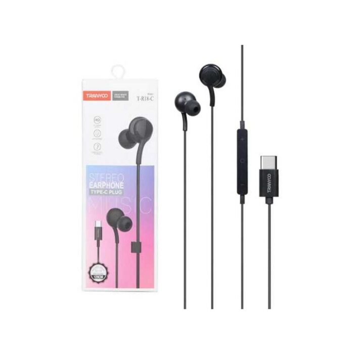 Auricular IN-EAR Tipo C Tranyoo T-R18C