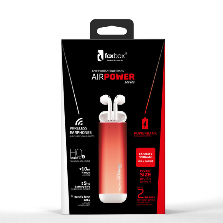 Auricular Bluetooth AIRPOWER SERIES FOXBOX POWER BANK