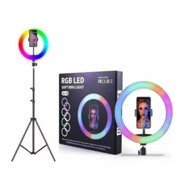 Aro Luz Selfie 26cm RGB MJ26 C/Tripode