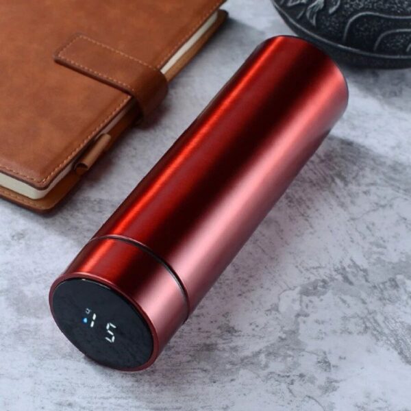 Termo Con Sensor Digital Metalizado 500Ml Rojo