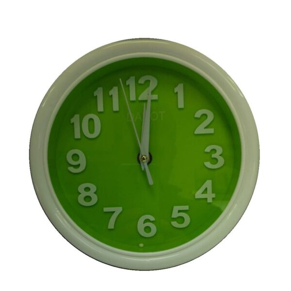 Reloj Pared DAKOT PP68 Redondo Blanco con Verde