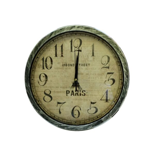 Reloj Pared DAKOT PP35 Redondo Negro Paris