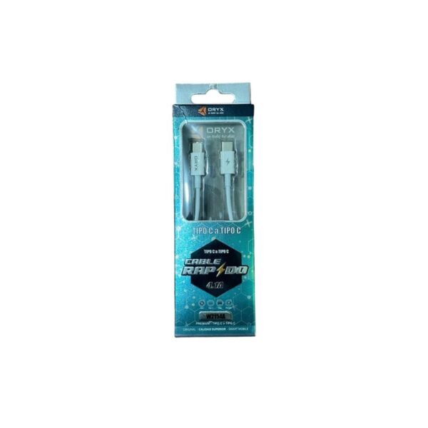Cable Tipo C a Tipo C ORYX 4.1A Caja Verde W2154A 1M