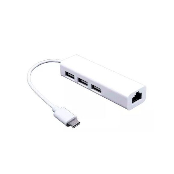 Hub TIPO C NETMAK NM-TC40 3 Puerto USB + RJ45