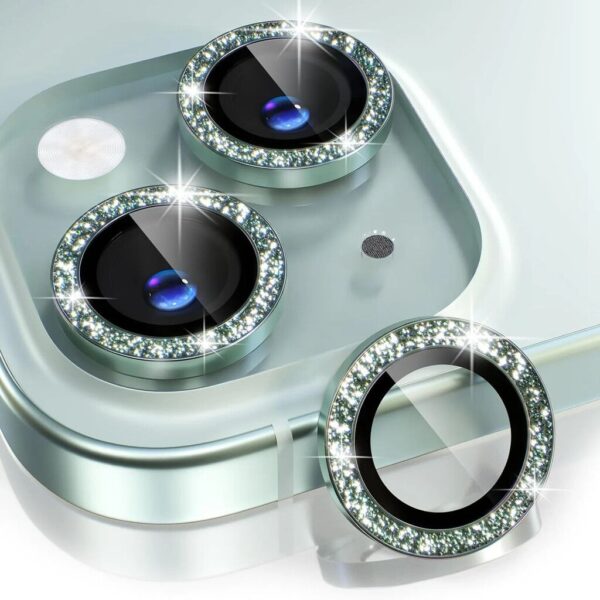 Protector Individual de Camara Glitter Strass Iphone 14 / 15 / 15+