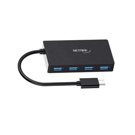 Hub TIPO C NETMAK NM-HUBC Macho a 4 Puertos USB