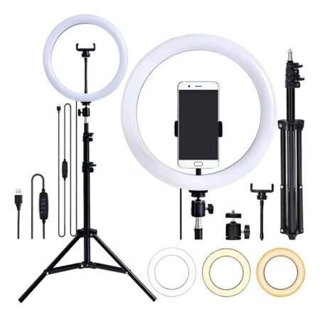 Aro Luz Selfie 20cm QX-200 C/Tripode