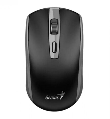 Mouse Inalambrico Genius Eco-8150 Recargable Negro y Gris