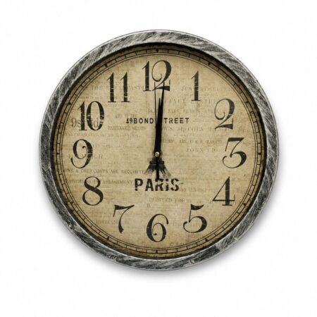 Reloj Pared DAKOT PP35 Redondo Negro Paris