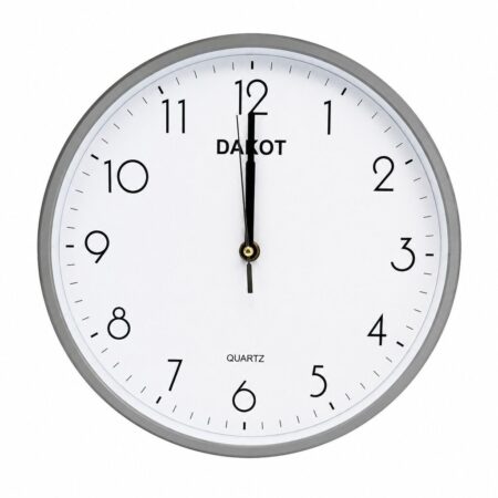 Reloj Pared DAKOT PP71 Redondo Gris con Blanco
