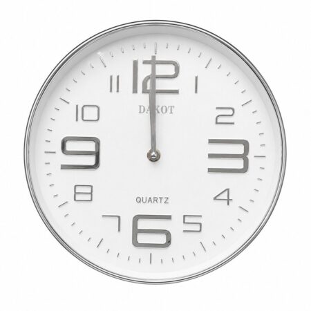 Reloj Pared DAKOT PP37 Redondo Gris con Blanco