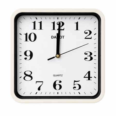 Reloj Pared DAKOT PP74 Cuadrado Blanco