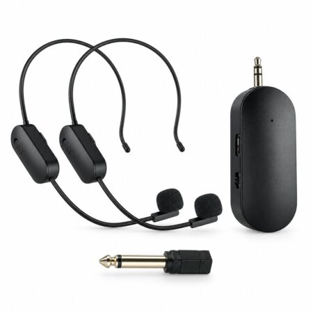 Microfono Vincha AY-102 Inalambrico 2.4G Doble