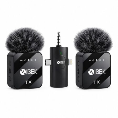Microfono Corbatero Ibek M-12 Doble Microfono Lighting/USB C